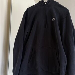 Nike Black Hoodie with White Swoosh
